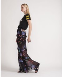 Cynthia Rowley Tiered Ruffle Maxi Skirt