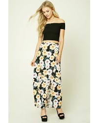 Forever 21 Wrap Front Floral Maxi Skirt