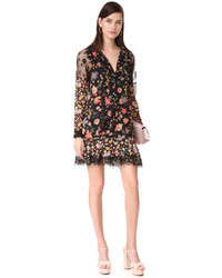RED Valentino Long Sleeve Floral Dress