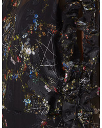 Preen by Thornton Bregazzi Black Floral Ermin Dress