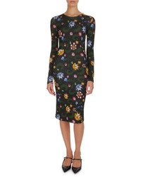 Erdem Eileen Floral Jersey Midi Dress