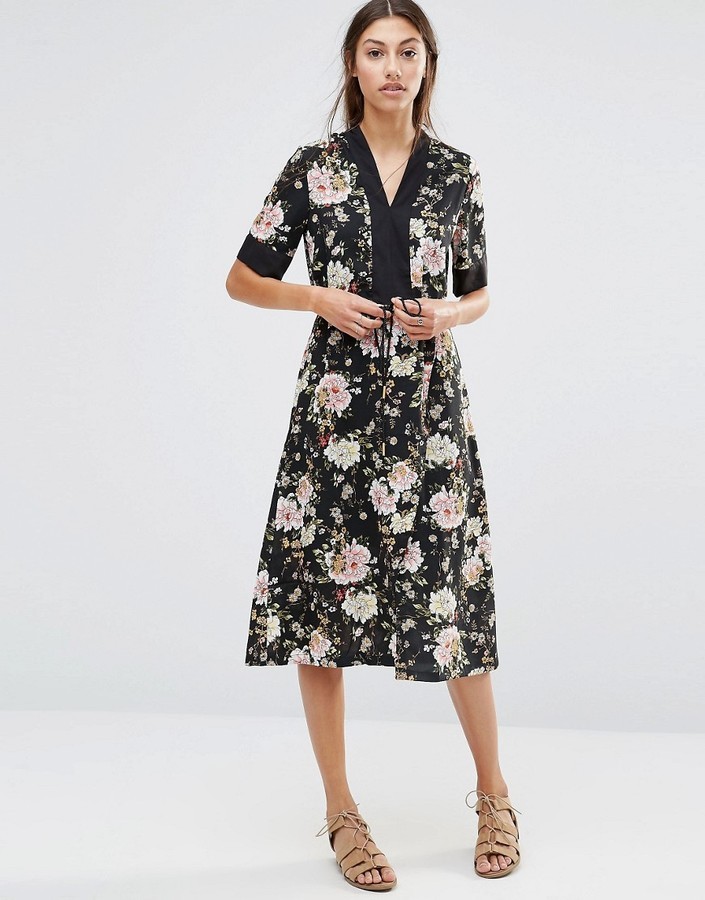Vero Moda Floral Midi Dress, $35 | Asos | Lookastic