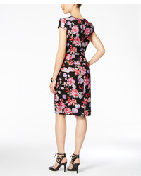 Betsey Johnson Floral Print Scuba Midi Dress