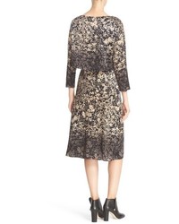 Tracy Reese Floral Print Silk Top Slipdress