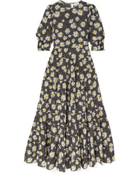 RIXO Kristen Tiered Floral Print Cotton And Dress