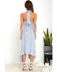 Lucy-Love Lucy Love Dragonfly Blue Print Midi Dress