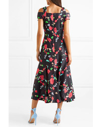 Alice McCall One Kiss Cold Shoulder Floral Print Midi Dress