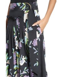 Diane von Furstenberg Dvf Floral Silk Midi Skirt
