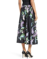 Diane von Furstenberg Dvf Floral Silk Midi Skirt