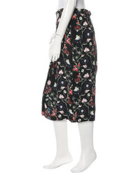 A.L.C. Silk Floral Printed Skirt
