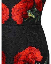 Dolce & Gabbana Floral Embroidered Cotton Brocade Skirt