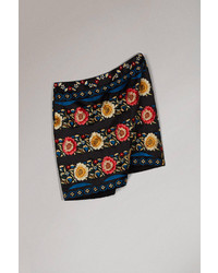 Topshop Floral Embroidered A Line Skirt