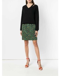 Yves Saint Laurent Vintage Floral Print Skirt