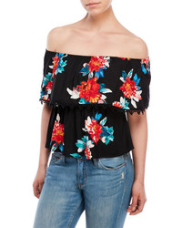 Necessary Objects Floral Off The Shoulder Blouse