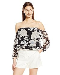 Lucca Couture Off The Shoulder Floral Print Top