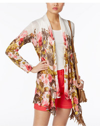 INC International Concepts Draped Floral Print Cardigan Only At Macys