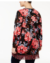 INC International Concepts Plus Size Cotton Floral Print Cardigan Only At Macys