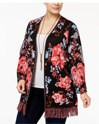 INC International Concepts Plus Size Cotton Floral Print Cardigan Only At Macys