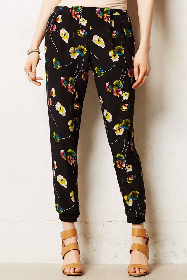 Anthropologie Elevenses Tapered Flora Trousers, $138 | Anthropologie ...