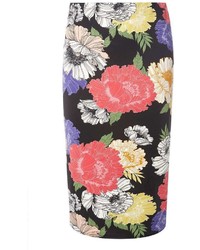 Dorothy Perkins Black Floral Pencil Skirt