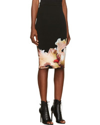 Givenchy Black Orchid Pencil Skirt
