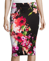 By And By Byby Floral Print Pencil Skirt