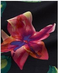 Floral Print Scuba Pencil Skirt