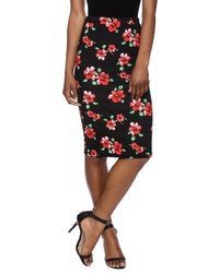 Moa Floral Printed Pencil Skirt