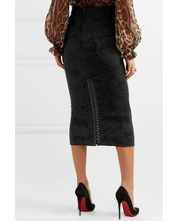 Dolce & Gabbana Lace Up Med Lace Pencil Skirt