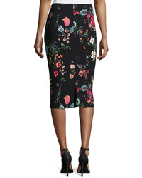 Rebecca Taylor Meadow Floral Print Pencil Skirt