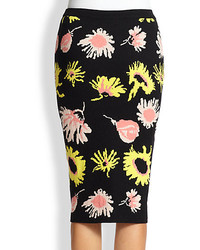 Moschino Cheap & Chic Moschino Cheap And Chic Floral Knit Pencil Skirt