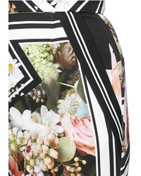 Preen by Thornton Bregazzi Nour Floral Border Print Cotton Pencil Skirt