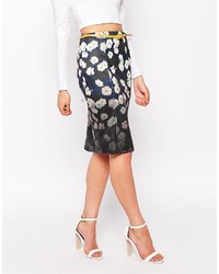 Yumi Pencil Skirt In Dip Dye Floral