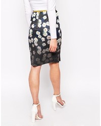 Yumi Pencil Skirt In Dip Dye Floral