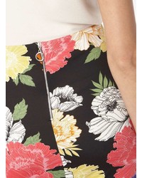 Tall Black Floral Pencil Skirt