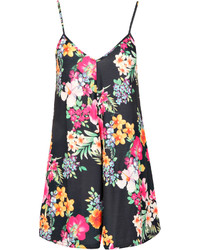 Boohoo Isabell Floral Print Swing Playsuit