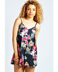 Boohoo Isabell Floral Print Swing Playsuit