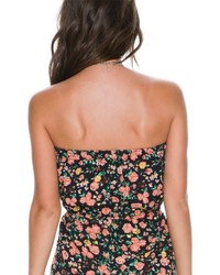 Swell Bouquet Floral Strapless Romper