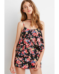 Forever 21 Layered Flounce Floral Romper