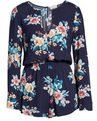 Mimichica Mimi Chica Floral Bell Sleeve Romper