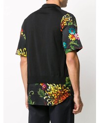 DSQUARED2 Floral Print Layered Polo Shirt