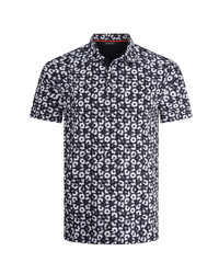 Bugatchi Floral Print Short Sleeve Polo