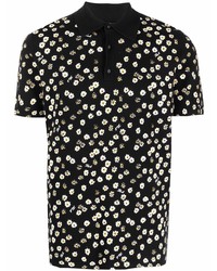 Karl Lagerfeld Knitted Floral Polo Shirt