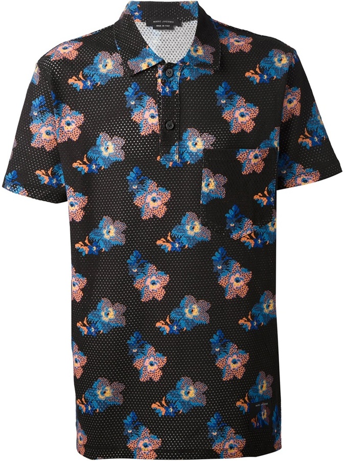 Marc Jacobs Floral Print Polo Shirt, $397 | farfetch.com | Lookastic