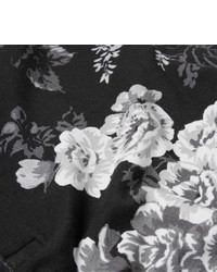 Dolce & Gabbana Slim Fit Floral Print Cotton Piqu Polo Shirt