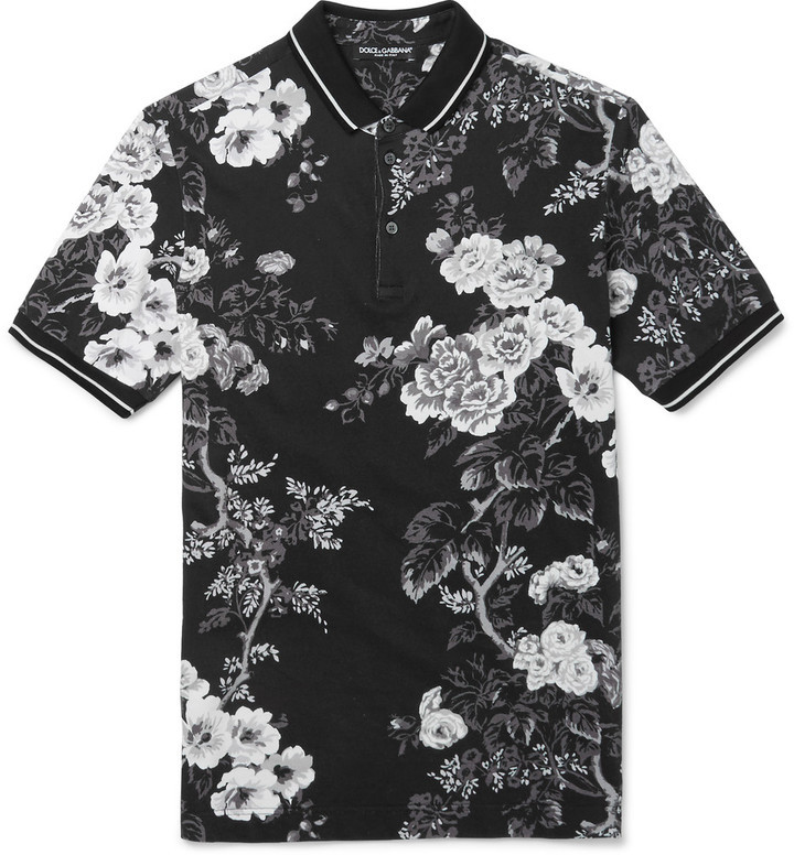 Luxury Black Floral Print T-shirt of High Quality And Style, PILAEO