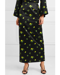 BERNADETTE Norma Floral Print Satin Maxi Skirt