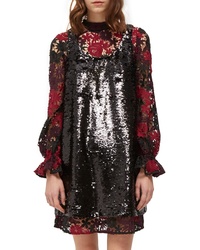 French Connection Cynthia Sequin Lace Shift Dress