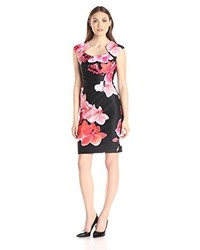 Calvin Klein Floral Rise Ruched Dress