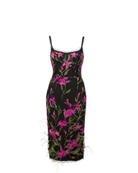 Marchesa Notte Embroidered Floral Dress
